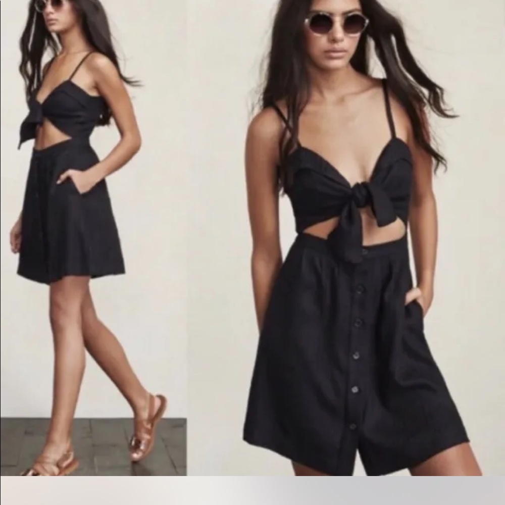 Reformation Miramar Dress Black Size 2